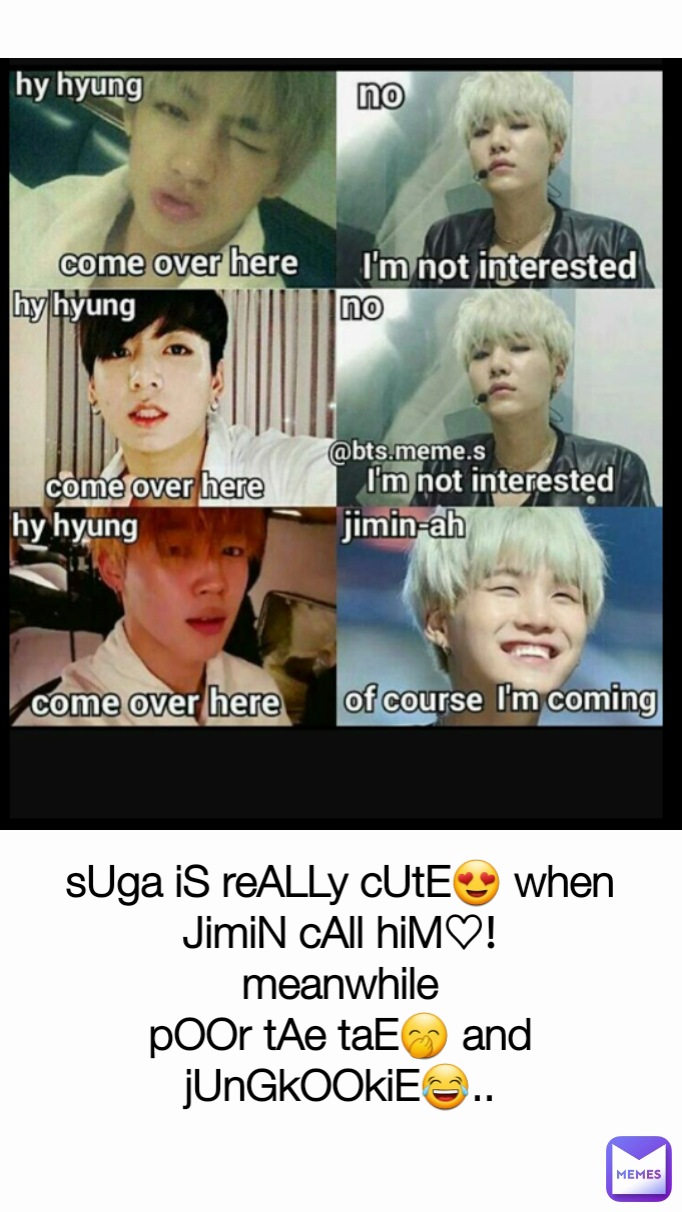 Suga Is Really Cute When Jimin Call Him Meanwhile Poor Tae Tae And