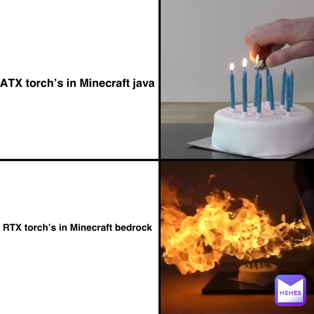 ATX torch’s in Minecraft java RTX torch’s in Minecraft bedrock