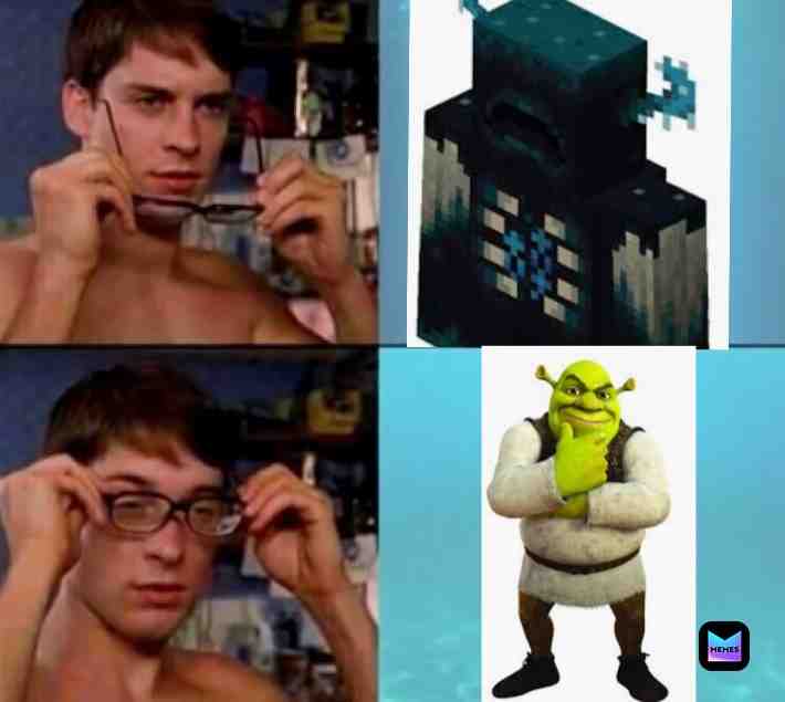 am i the only one who think warden is look like a black Shrek? (not hate on warden btw he is scary and cute in same time) #minecraft #minecraftcaveupdate