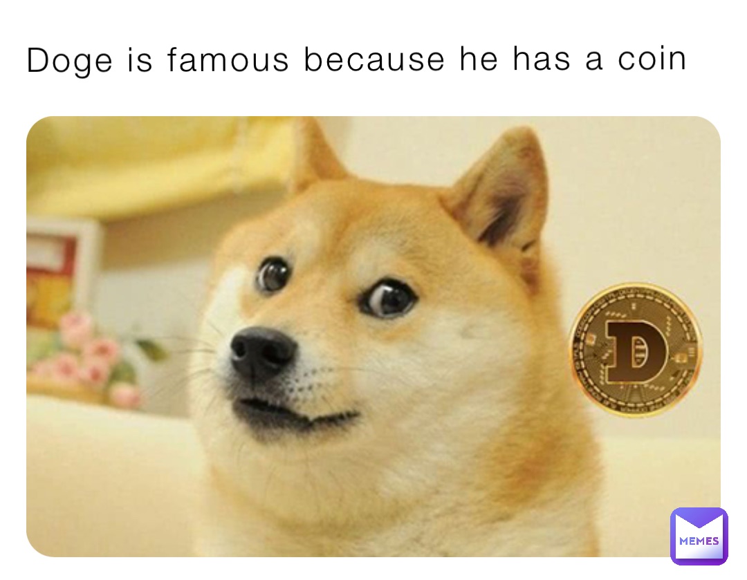 Doge is famous because he has a coin