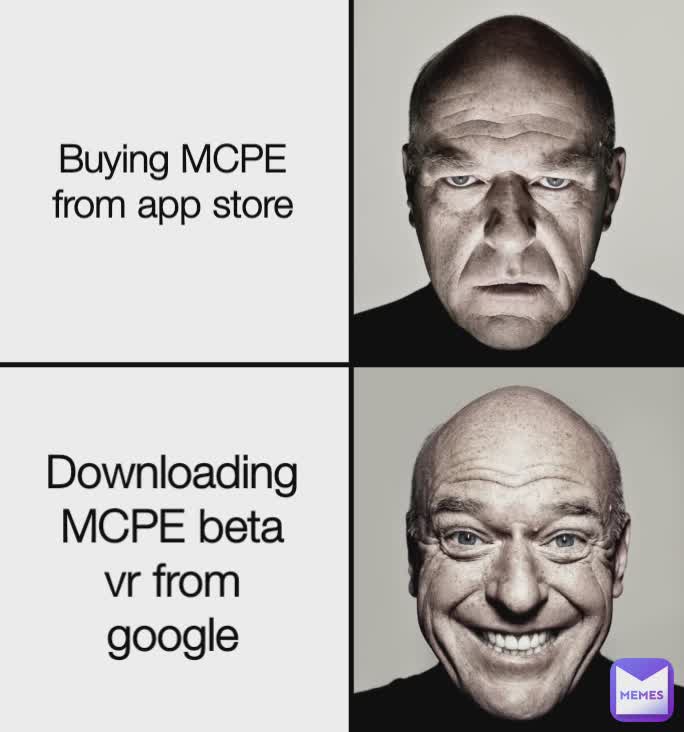 Buying MCPE from app store Downloading MCPE beta vr from google