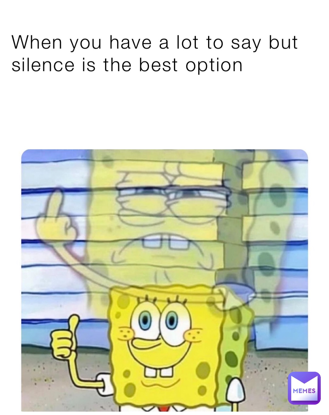 When you have a lot to say but silence is the best option