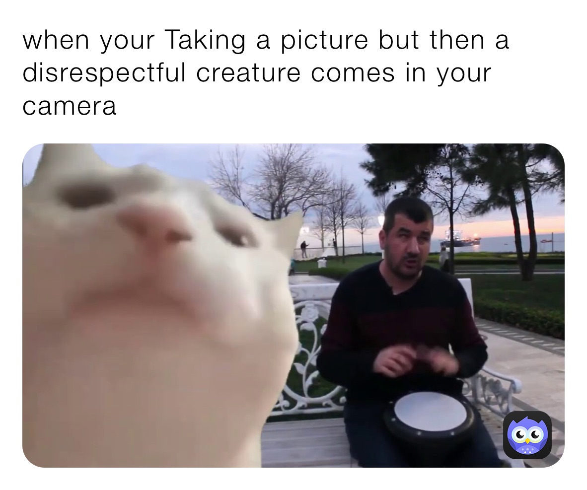 when your Taking a picture but then a disrespectful creature comes in your camera￼