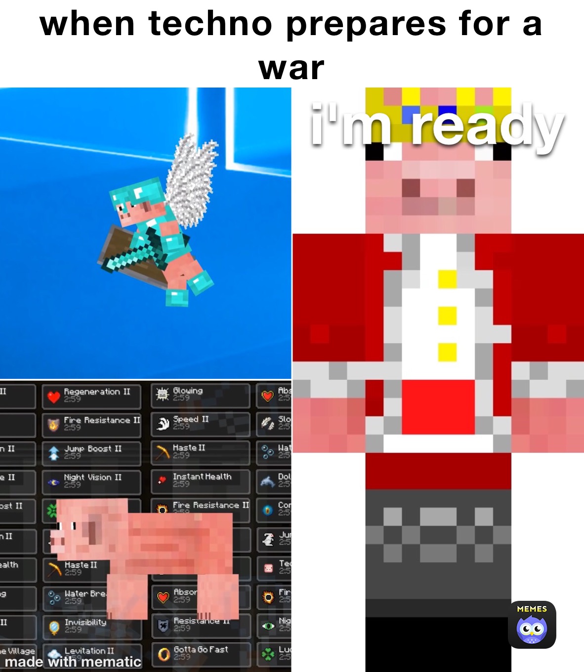 A meme in respect to techno blade ❤️ : r/MinecraftMemes