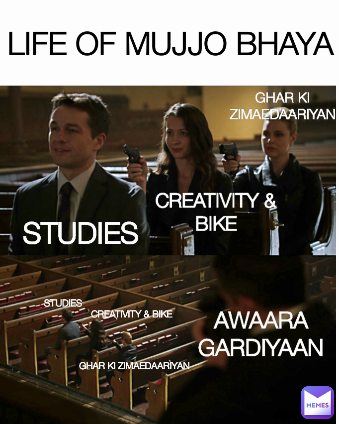 STUDIES CREATIVITY & BIKE GHAR KI ZIMAEDAARIYAN CREATIVITY & BIKE GHAR KI ZIMAEDAARIYAN  STUDIES  AWAARA GARDIYAAN LIFE OF MUJJO BHAYA