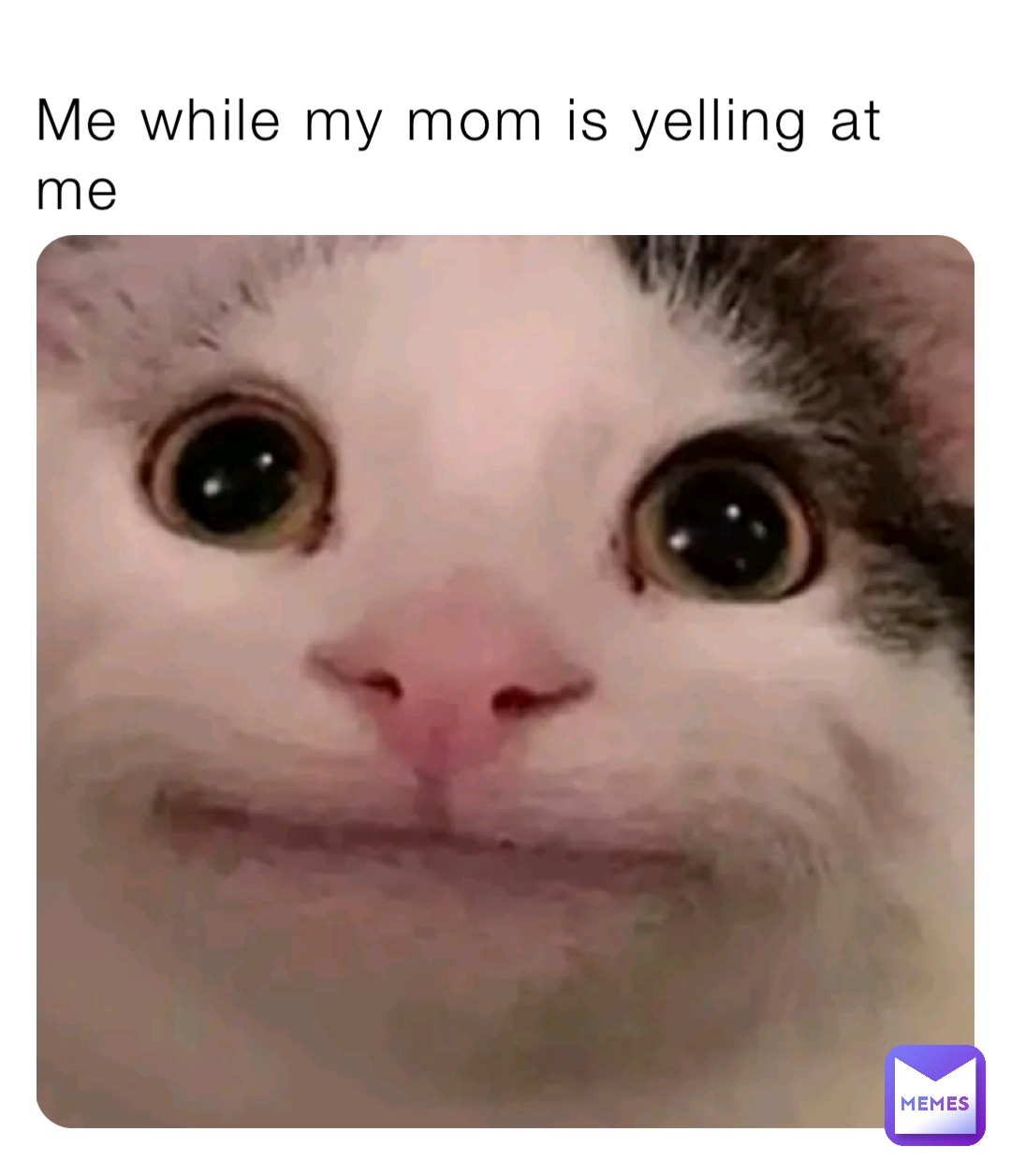 Me while my mom is yelling at me