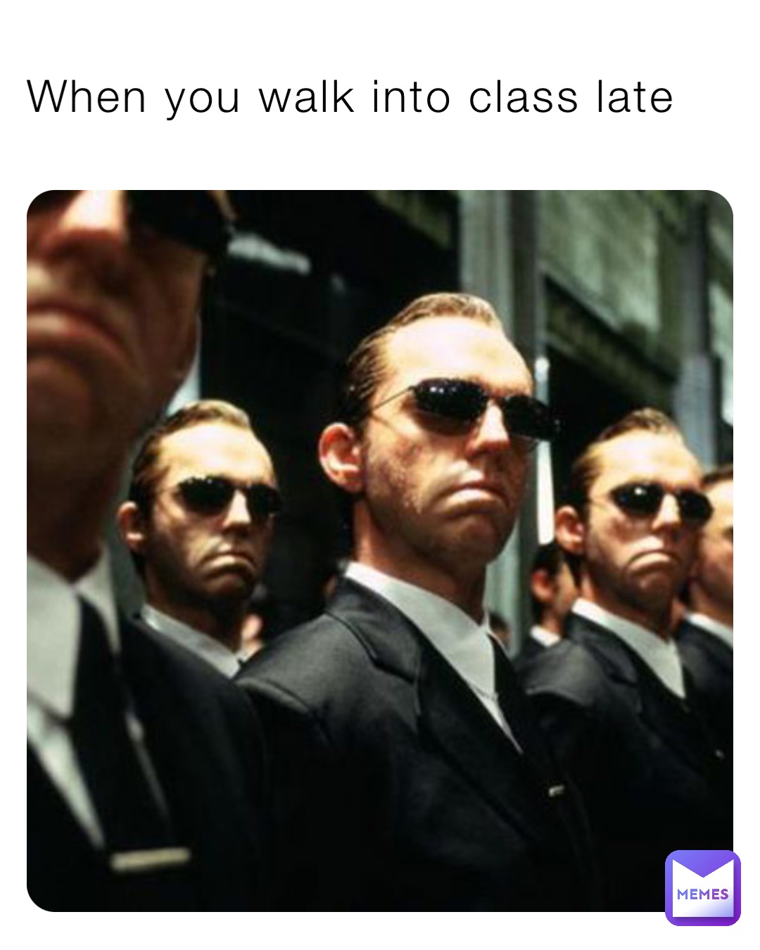 When you walk into class late