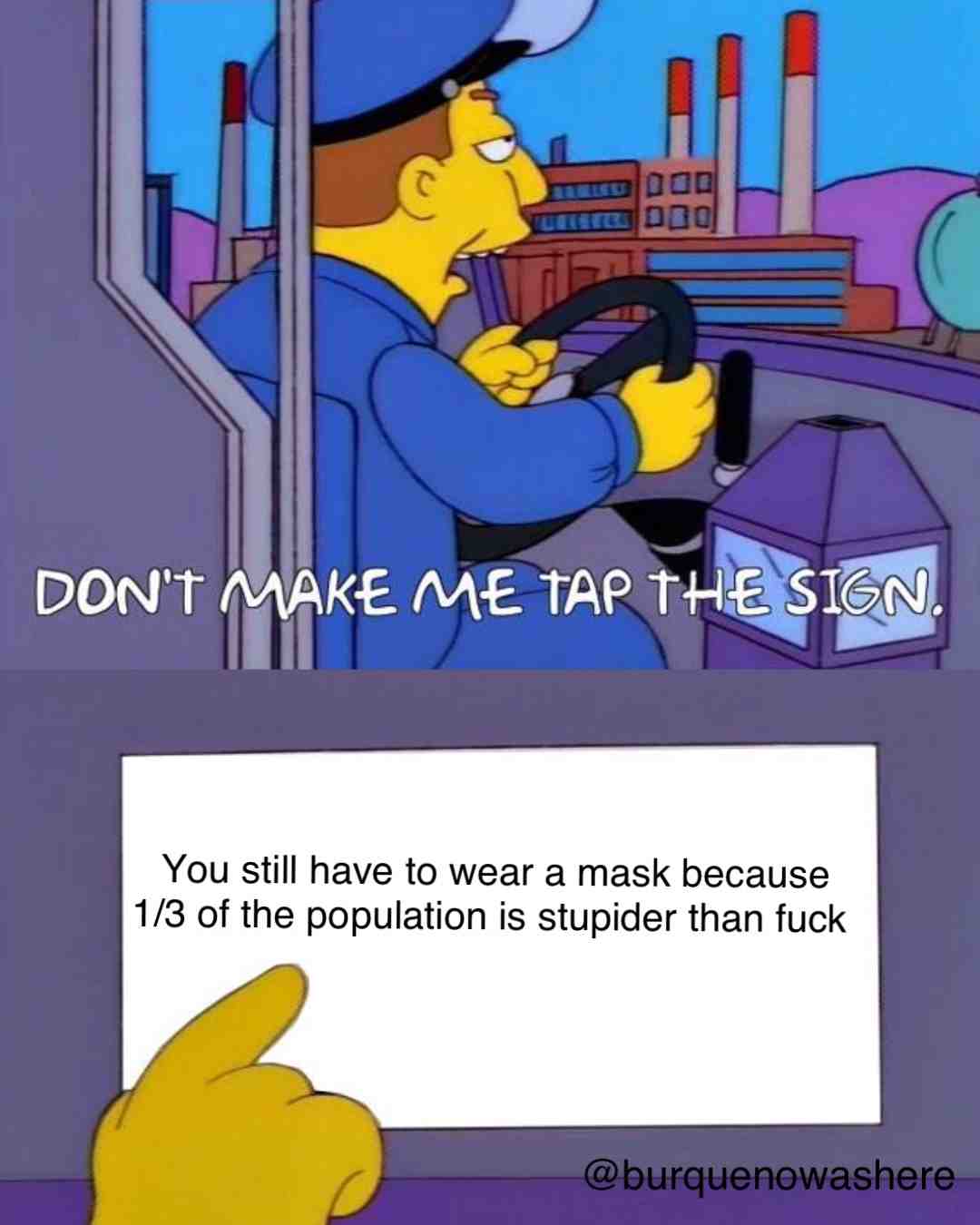 Meme shared by @burquenowashere