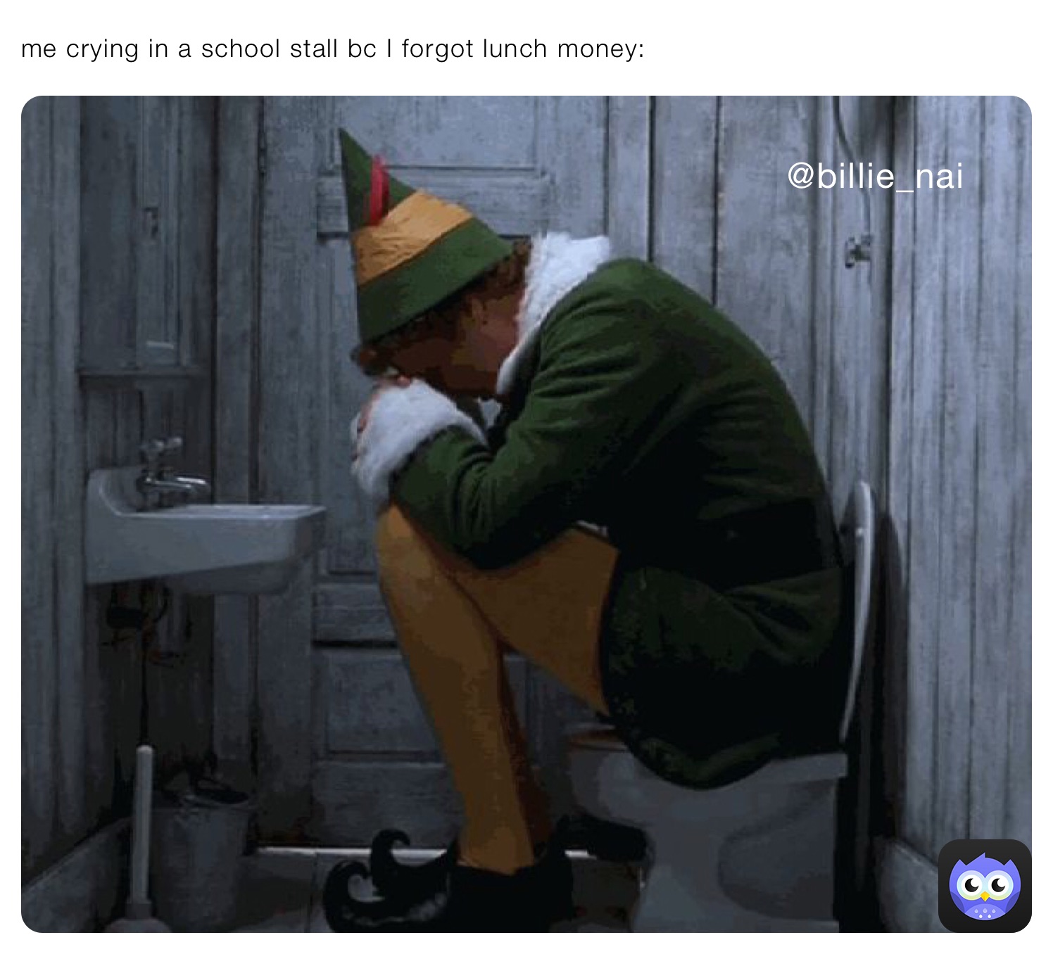 me crying in a school stall bc I forgot lunch money: