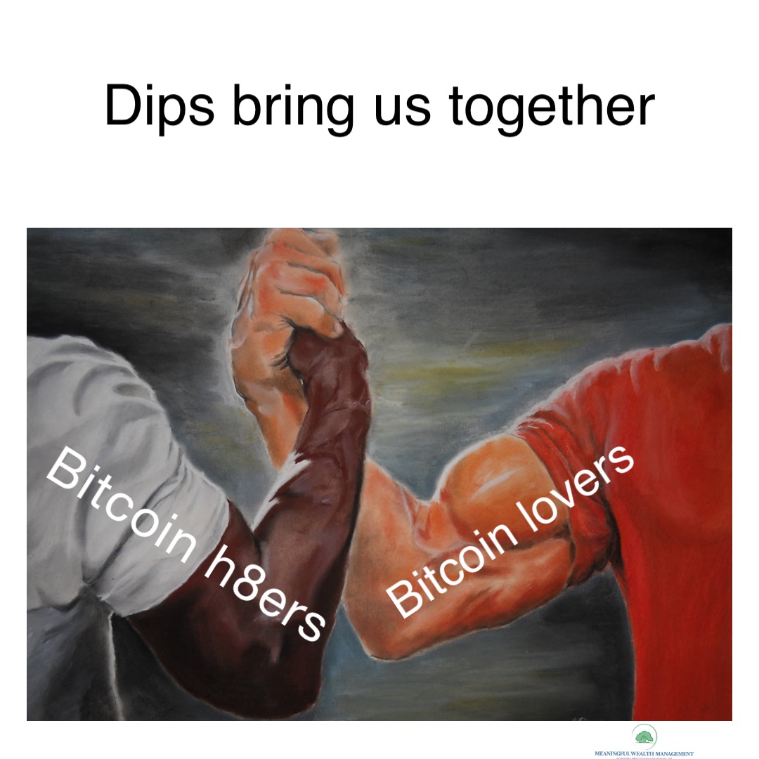 Bitcoin h8ers Bitcoin lovers Dips bring us together