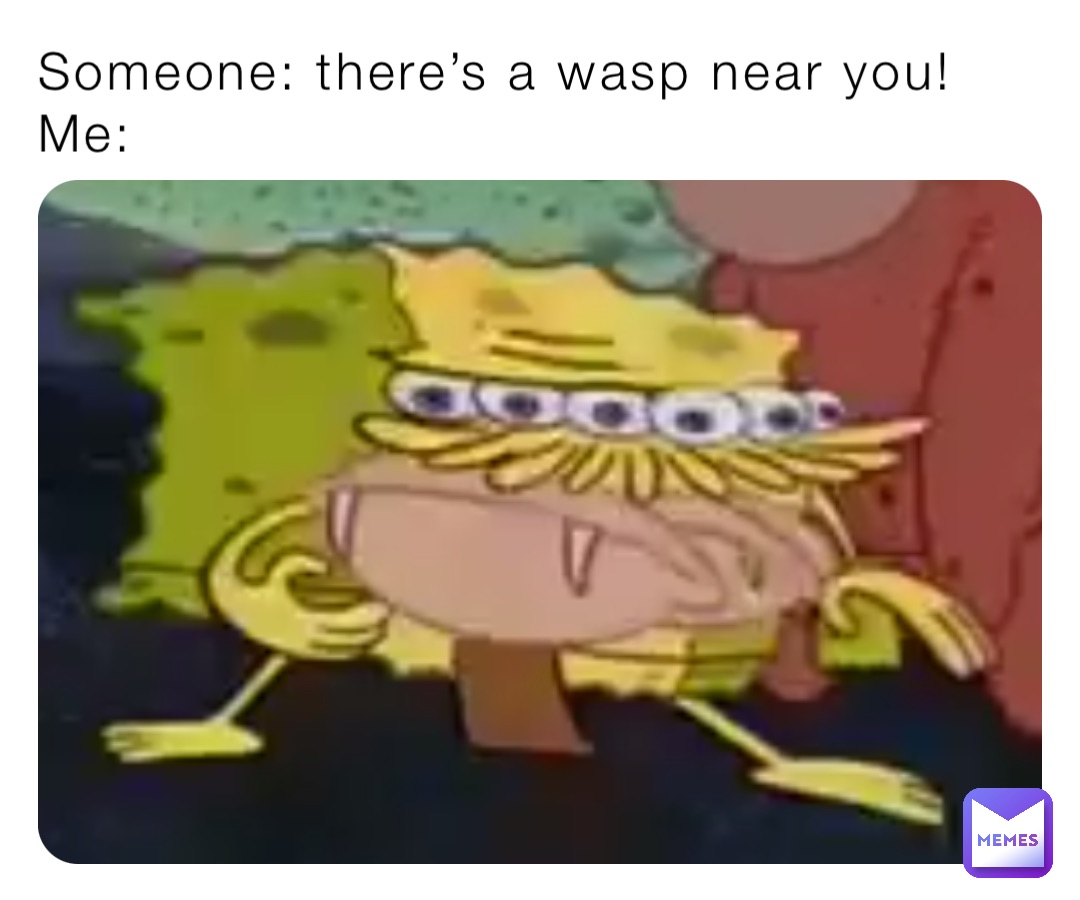 Someone: there’s a wasp near you!
Me: