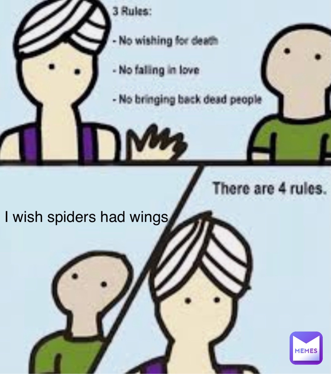 I wish spiders had wings