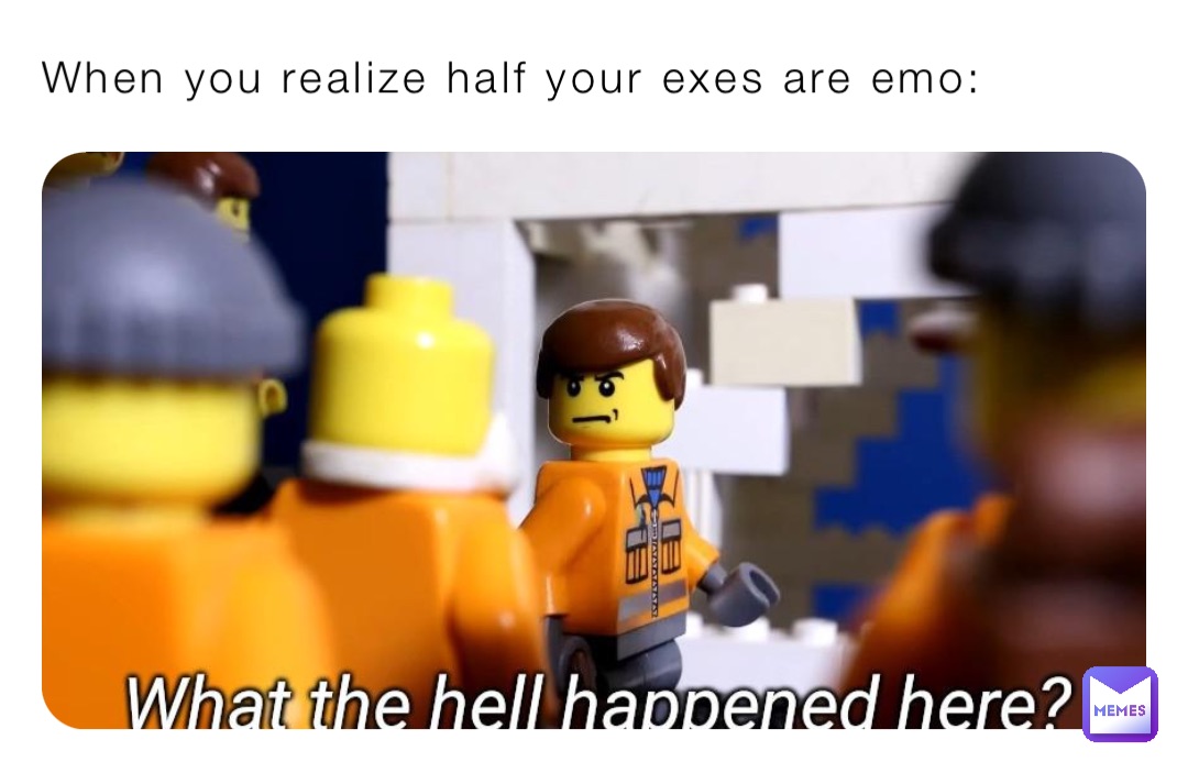 When you realize half your exes are emo: