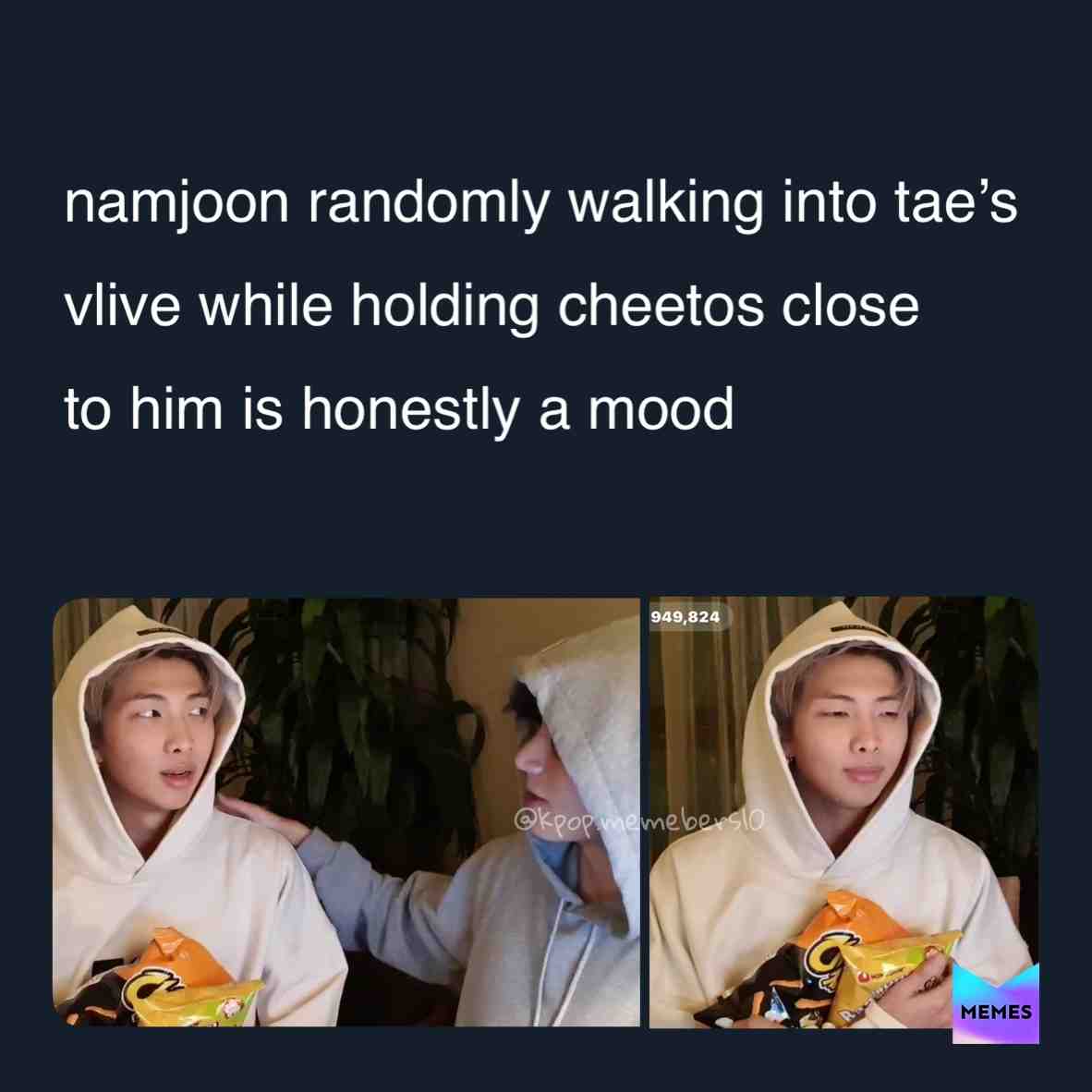 Lmao rm gets it \u314b\u314b\u314b
IG~ @kpop.memebers10