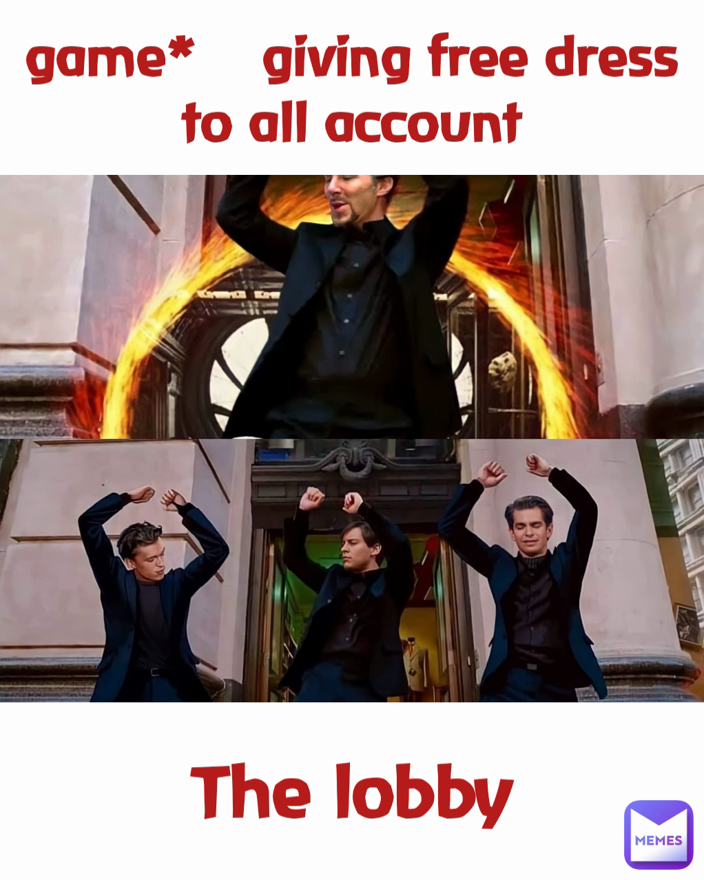 The lobby game*    giving free dress to all account