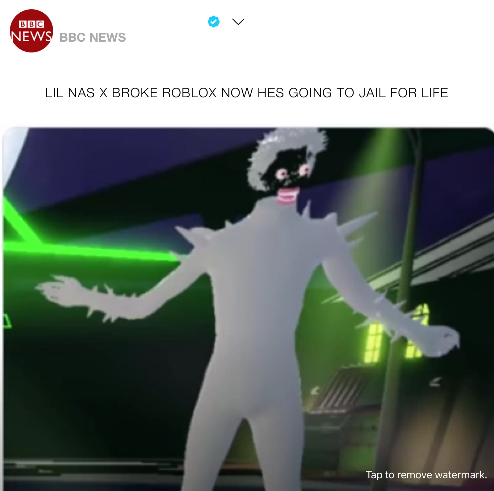 LIL NAS X BROKE ROBLOX NOW HES GOING TO JAIL FOR LIFE