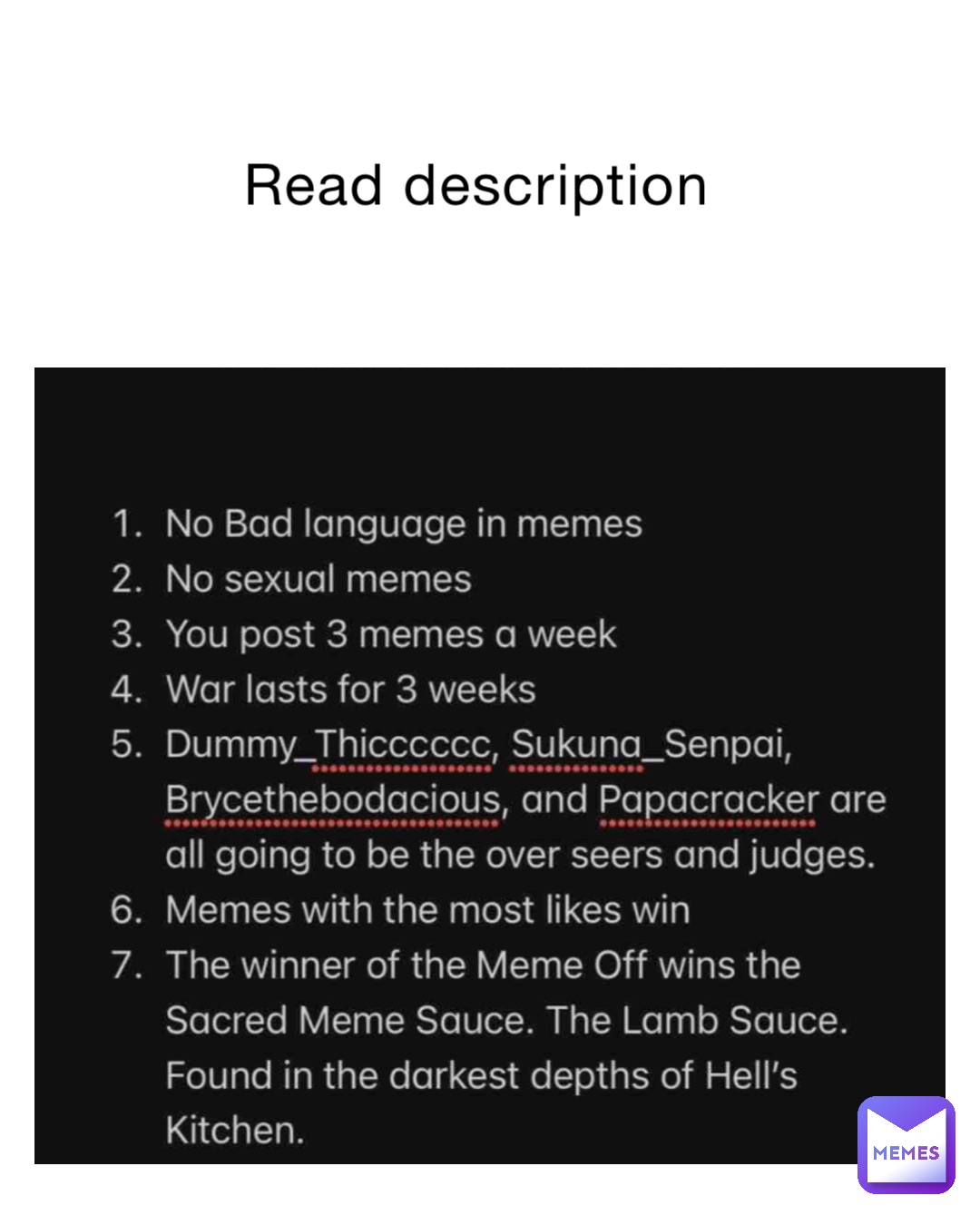 Read description Read description