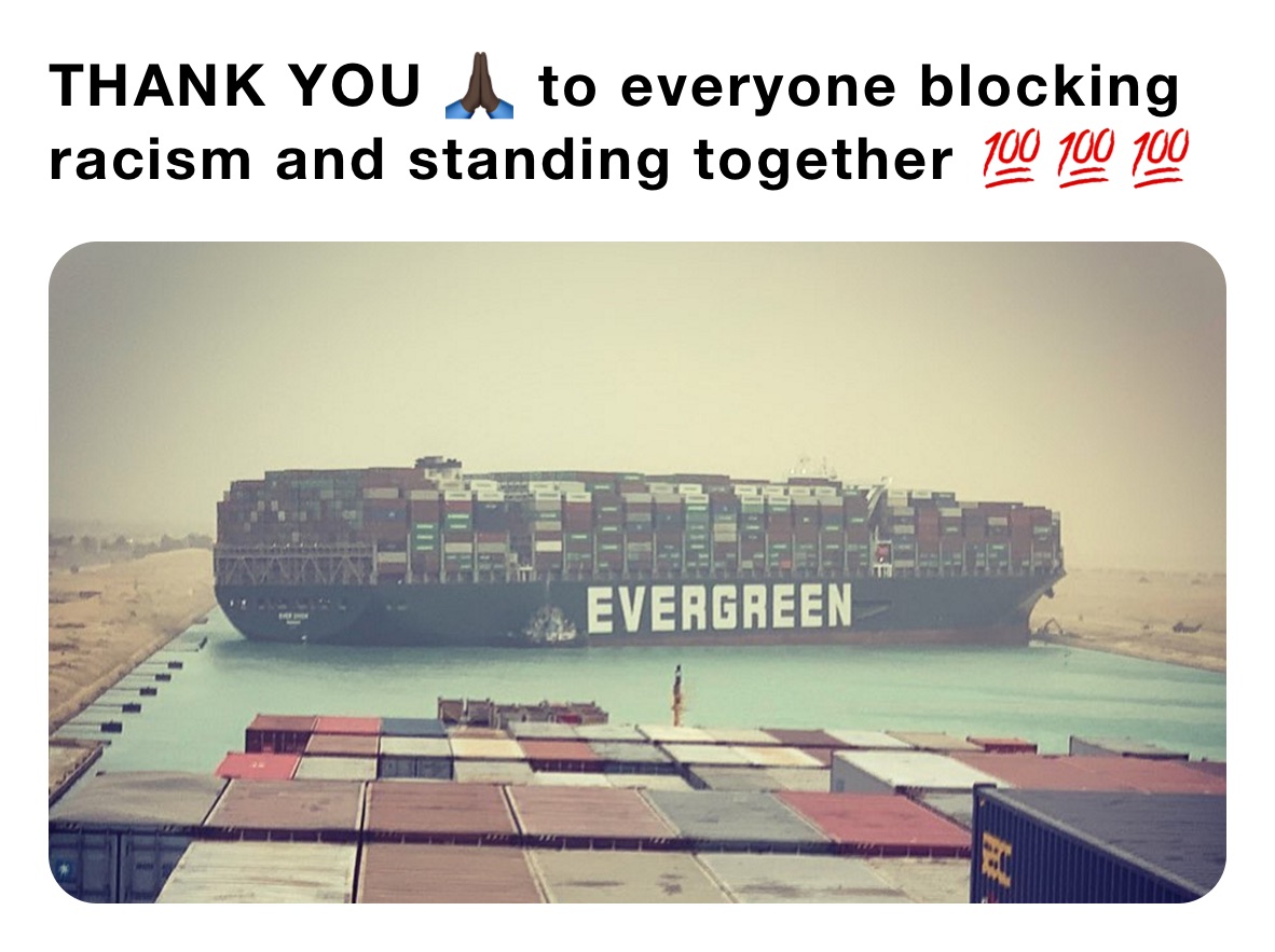THANK YOU 🙏🏿 to everyone blocking racism and standing together 💯💯💯
