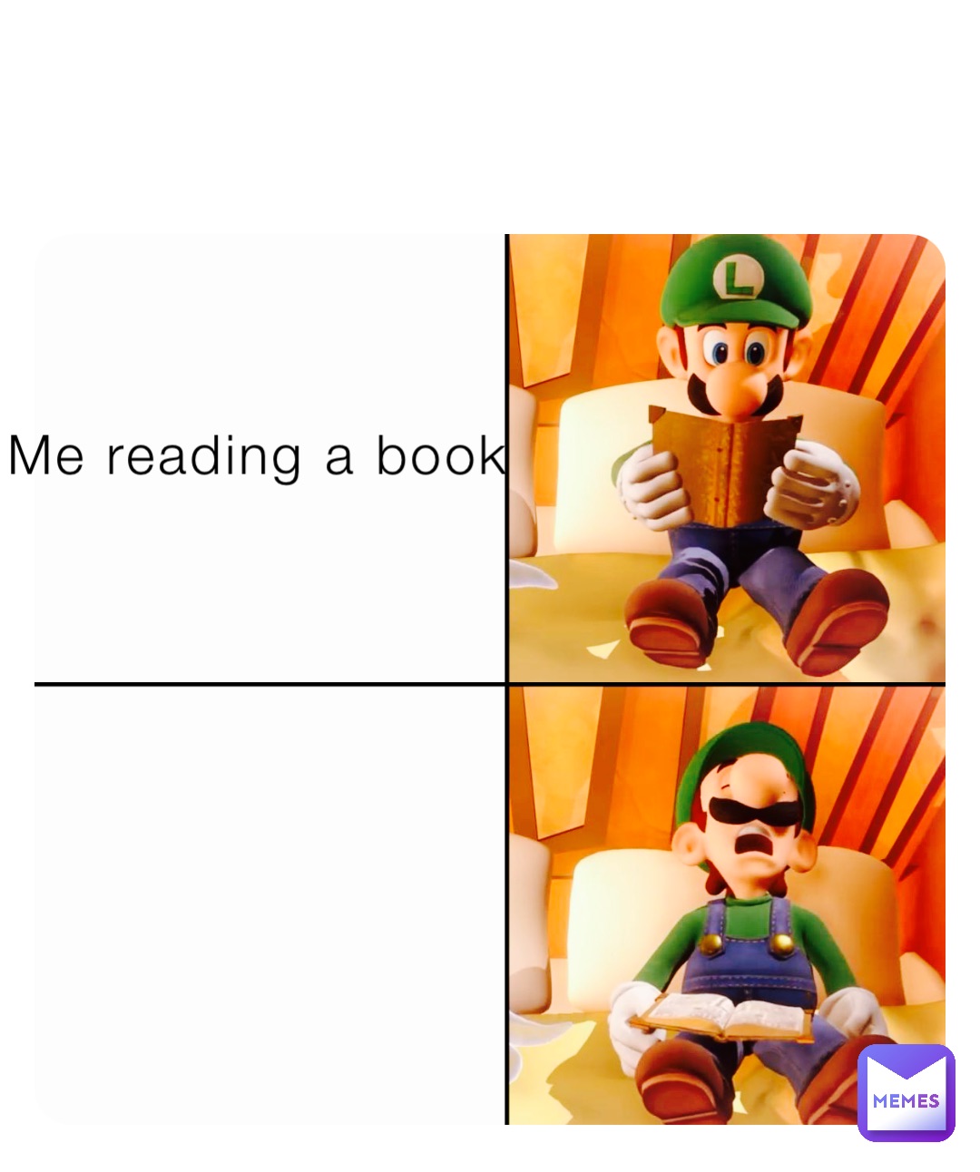 Me reading a book