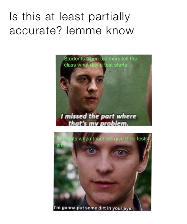 Is this at least partially accurate? lemme know