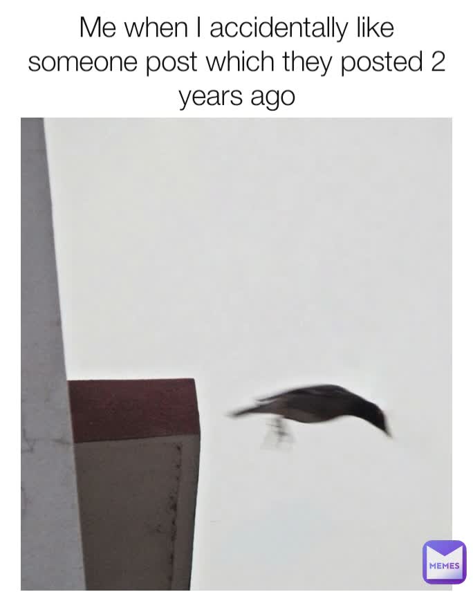 Me when I accidentally like someone post which they posted 2 years ago
