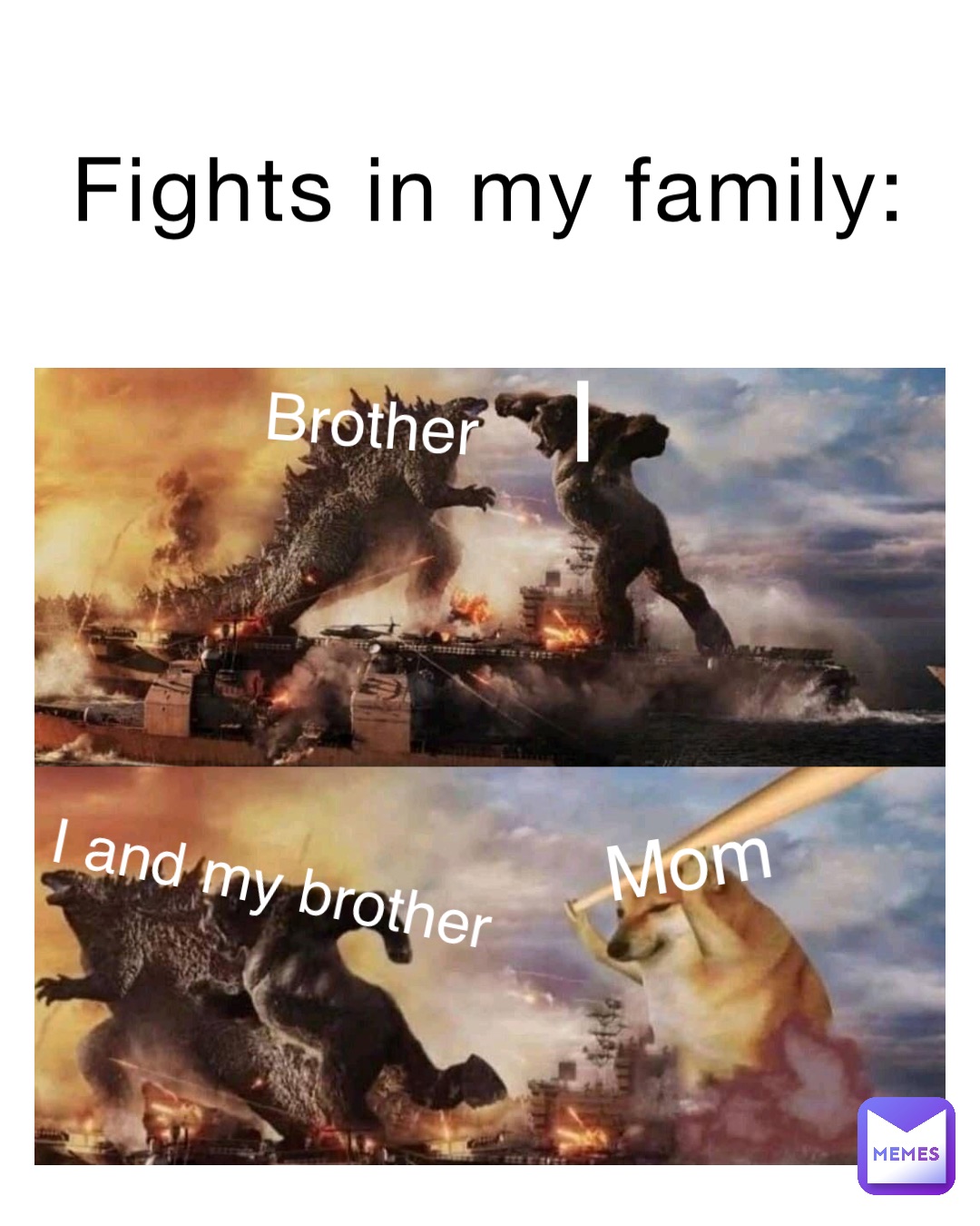 Fights in my family: Mom I and my brother I Brother