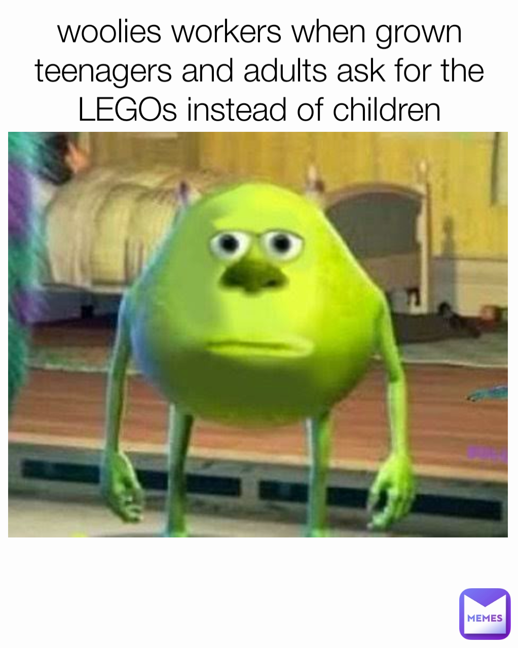woolies workers when grown teenagers and adults ask for the LEGOs instead of children