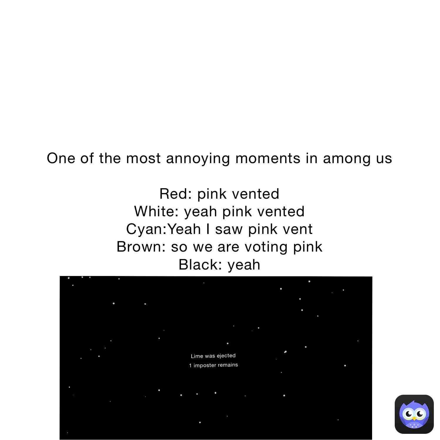 This sh!t can really ruin your day \ud83d\ude21\ud83d\ude21\ud83d\ude21. The game is really nice though \ud83d\udc4d\ud83d\udc4d\ud83d\udc4d
#amongus #amongusmemes #angry #relatable #relatablememes