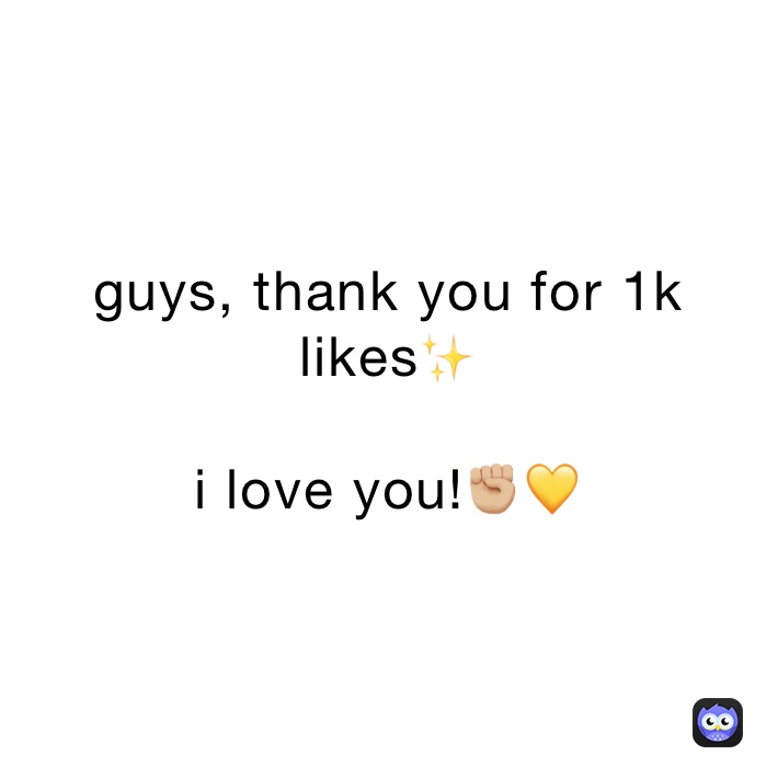 guys, thank you for 1k likes✨

i love you!✊🏼💛