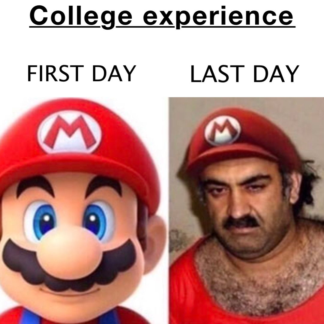 College experience LAST DAY FIRST DAY