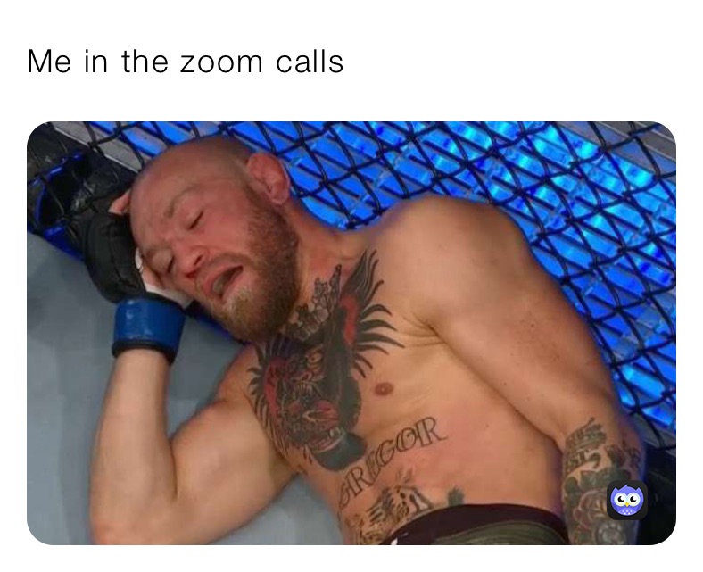 Me in the zoom calls 