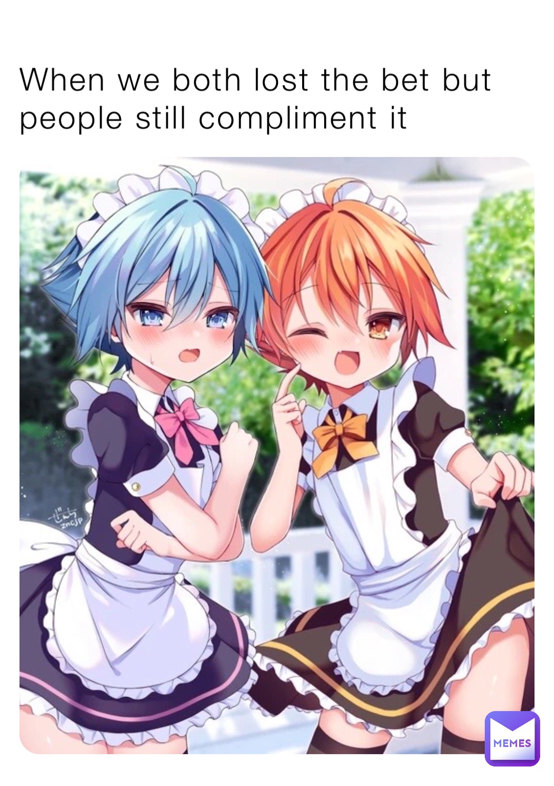 When we both lost the bet but people still compliment it