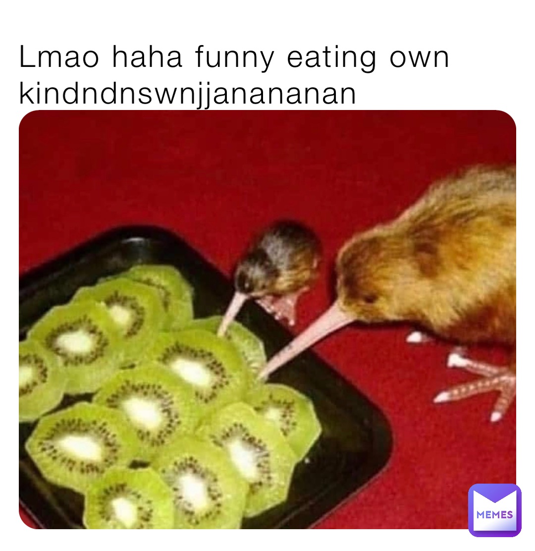 Lmao haha funny eating own kindndnswnjjanananan