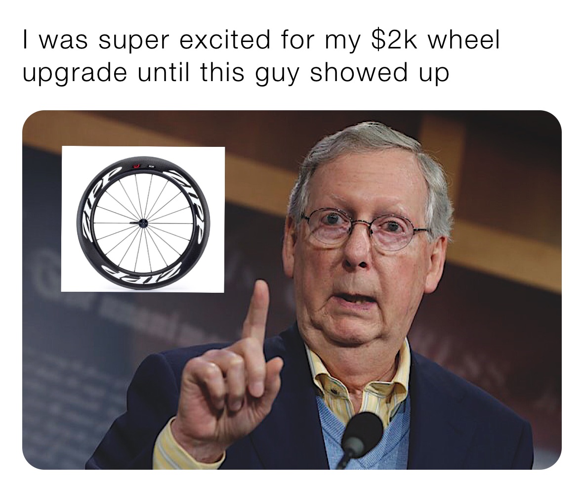 I was super excited for my $2k wheel upgrade until this guy showed up