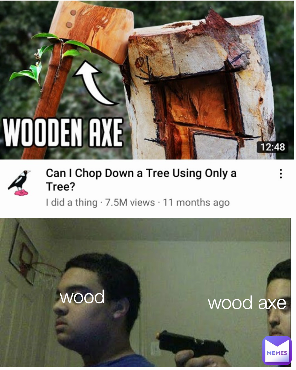Type Text wood axe wood
