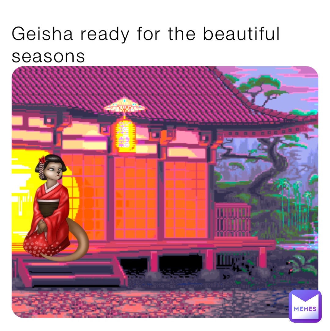 Geisha ready for the beautiful seasons