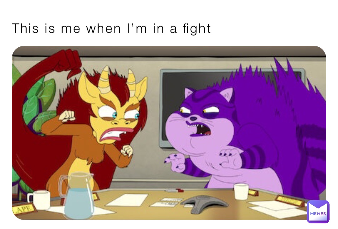 This is me when I’m in a fight