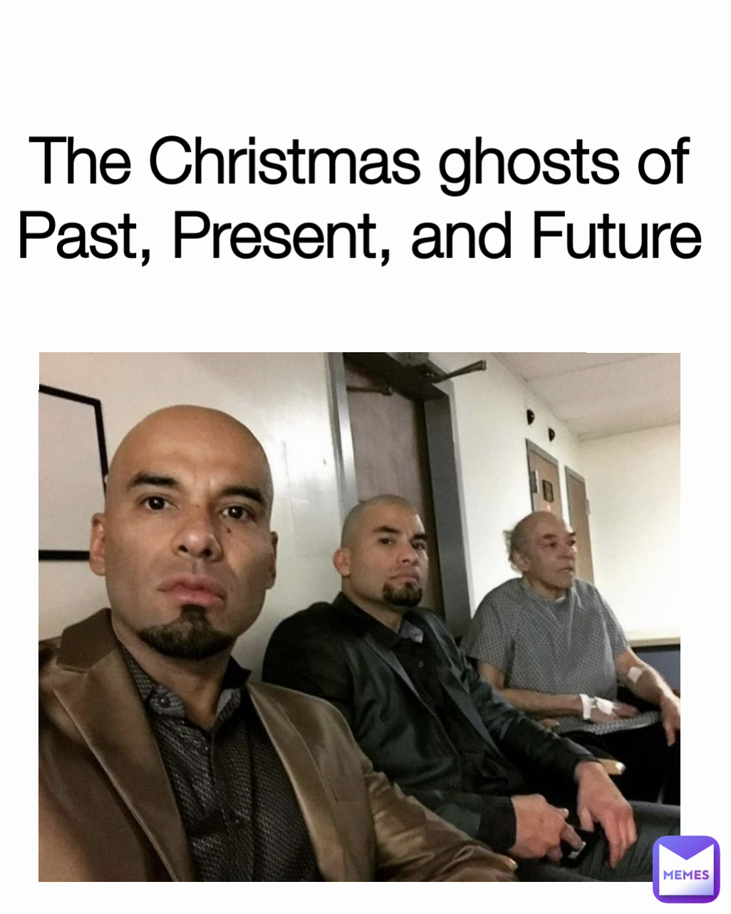 The Christmas ghosts of Past, Present, and Future