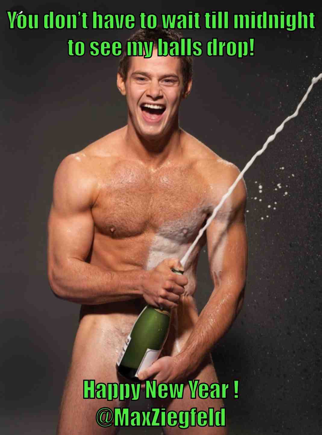 You don’t have to wait till #midnight to see my #balls #drop #ball drop #2019 #happynewyear #hunk #comedian