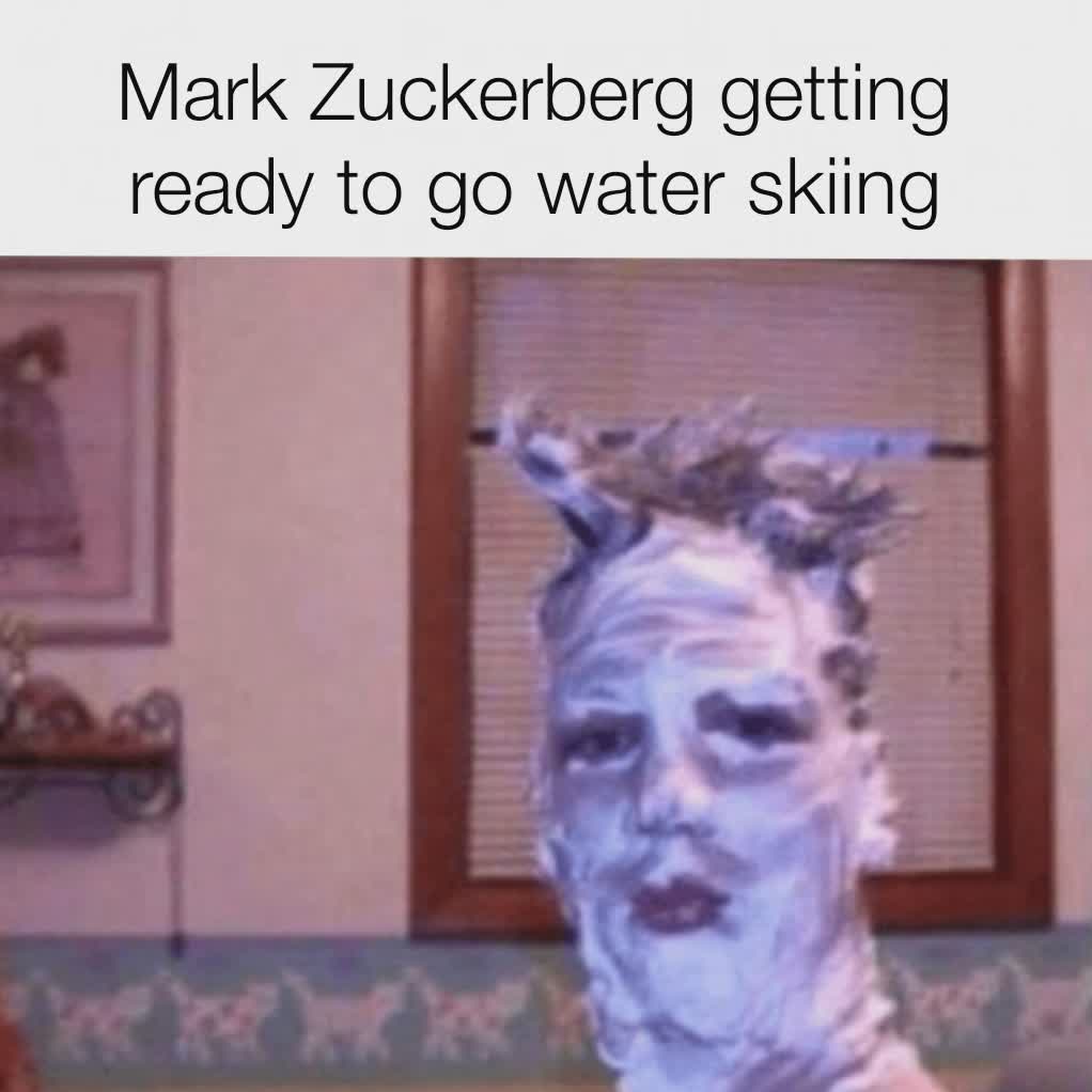 Type Text Mark Zuckerberg getting ready to go water skiing