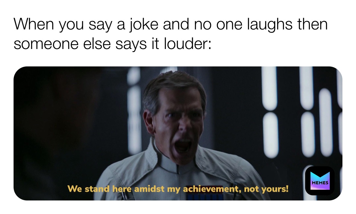 we stand here amidst my achievement not yours