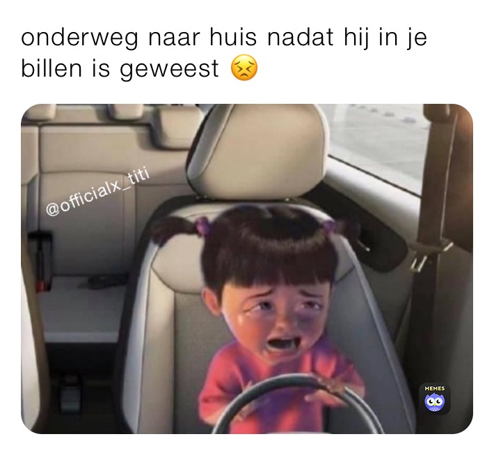 onderweg naar huis nadat hij in je billen is geweest 😣