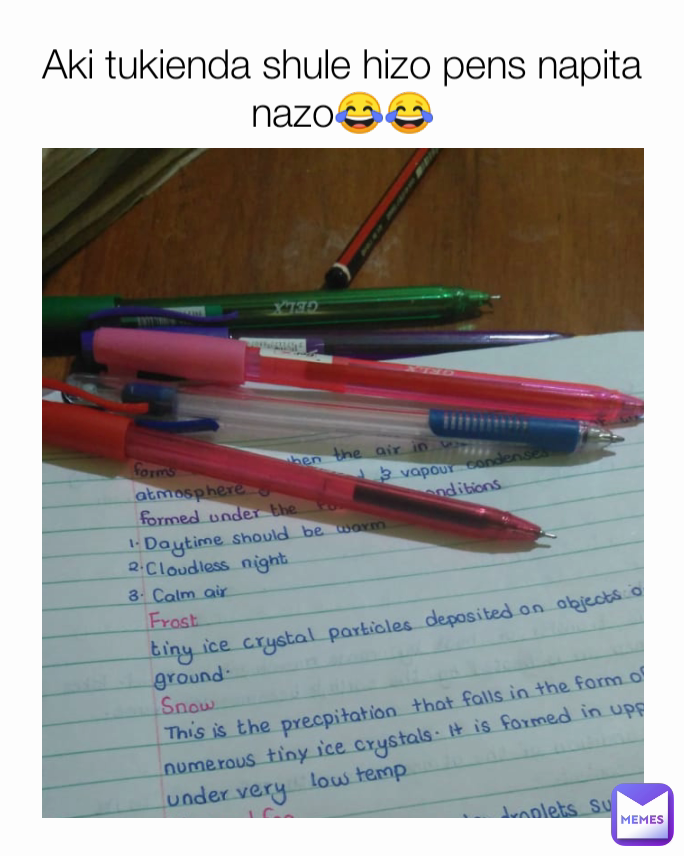 Aki tukienda shule hizo pens napita nazo😂😂