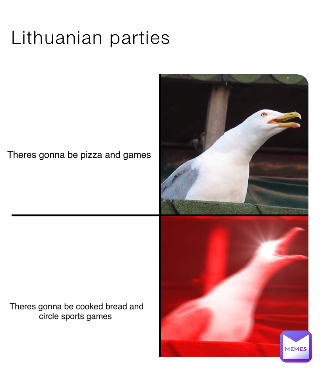 Lithuanian parties Theres gonna be pizza and games Theres gonna be cooked bread and circle sports games