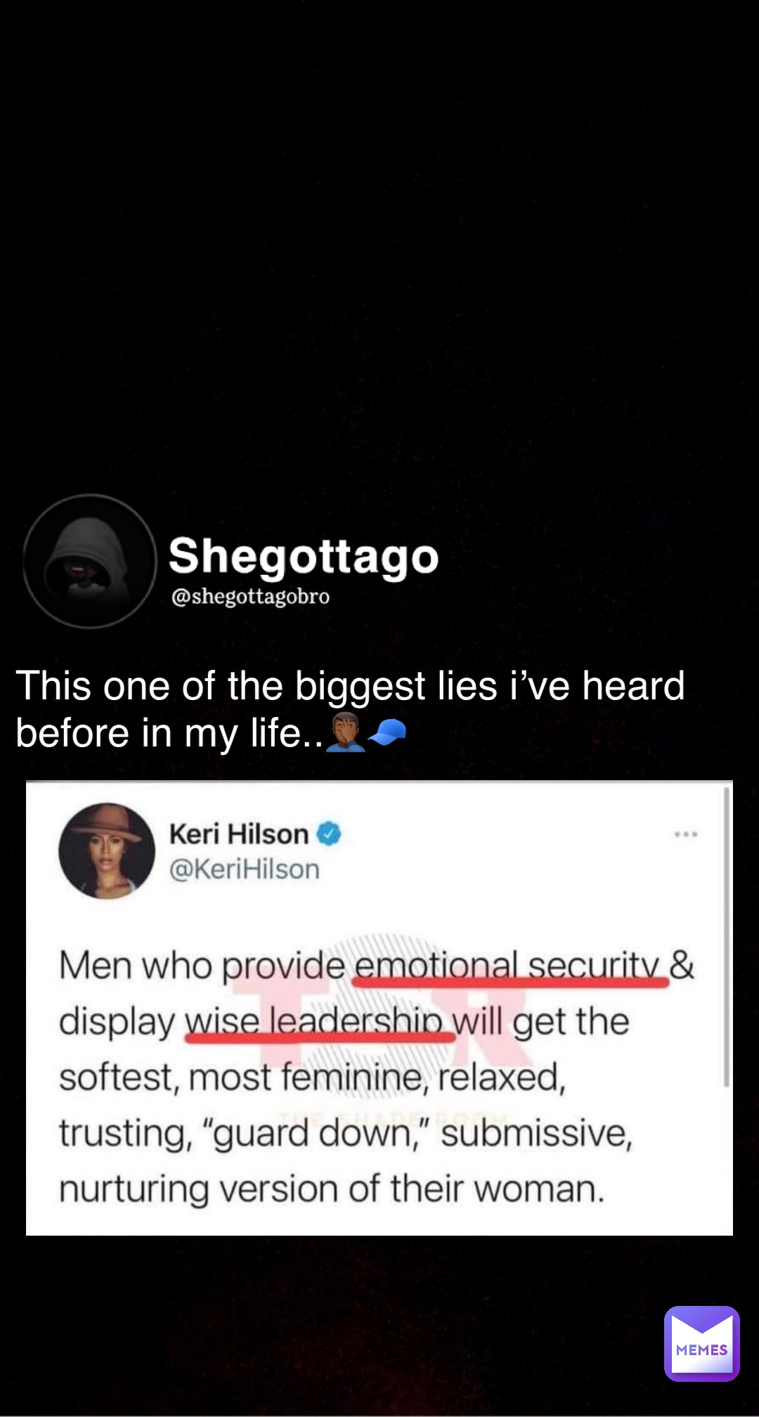 Meme by shegottagobro