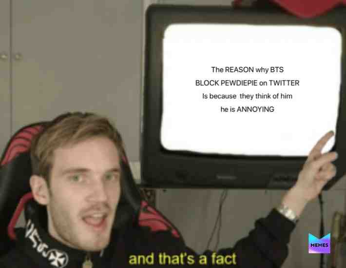 #reason   #why   #bts   #army   #pewdiepie   #block   #twitter   #think   #him   #he   #annoying  #fact