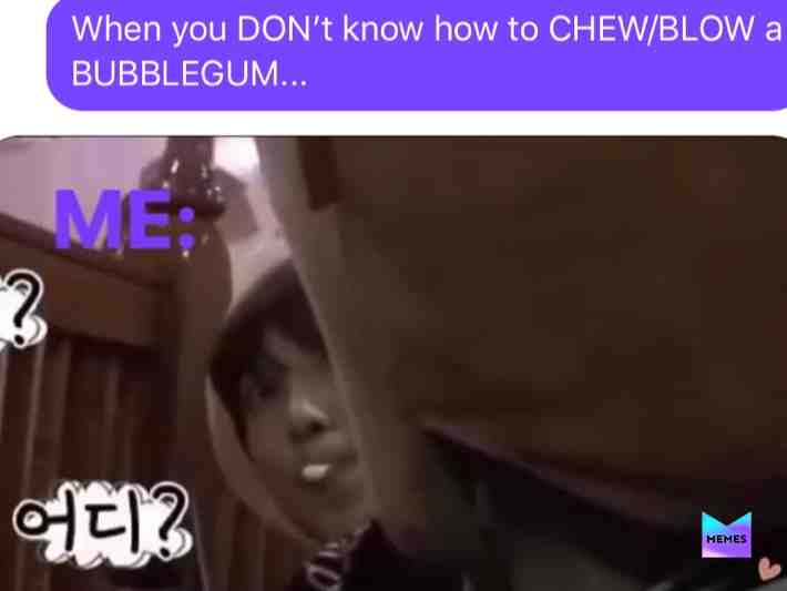 Tag a FRIEND who don’t know HOW TO CHEW/BLOW a BUBBLEGUM 😂     #Friend     #chew     #blow     #bubblegum     #dont     #know    #bts    #jungkook    #suga   #me  #meme