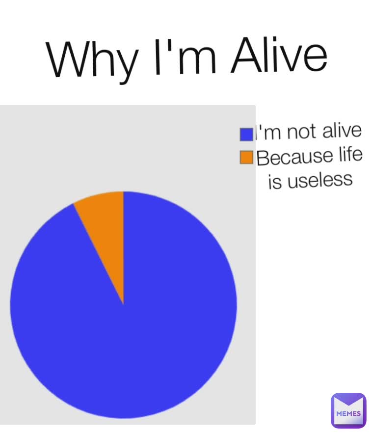 I M Not Alive Because Life Is Useless Why I M Alive Name Is In Process Memes