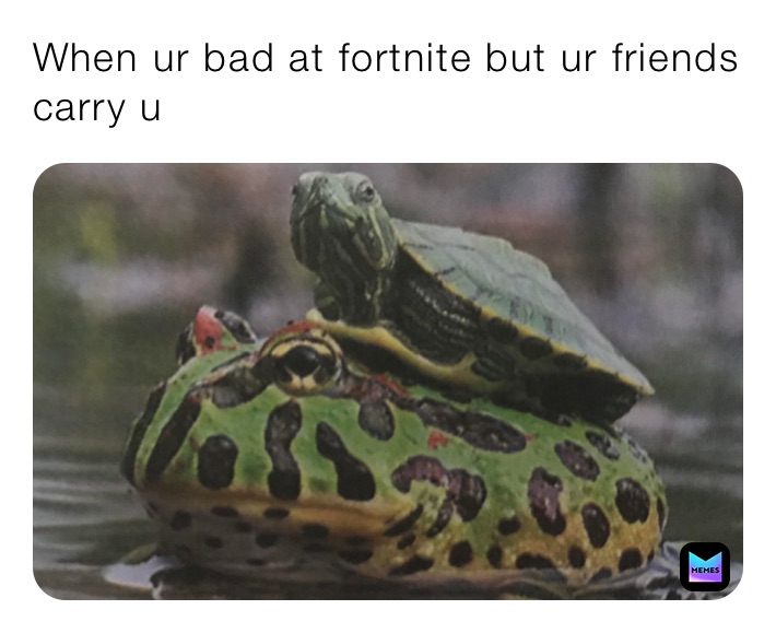 When ur bad at fortnite but ur friends carry u
