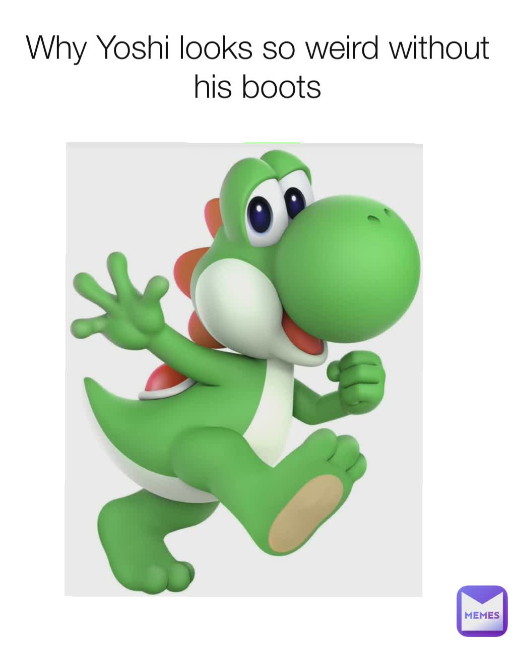 Why Yoshi looks so weird without his boots